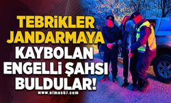 Tebrikler Jandarmaya kaybolan engelli şahsı buldular