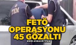 Fetö operasyonu 45 gözaltı!