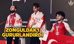Milli sporcu Slovakya'da Zonguldak'ı gururlandırdı