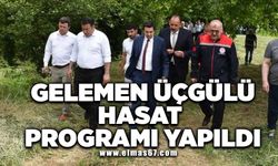 Gelemen Üçgülü Hasat Programı Yapıldı