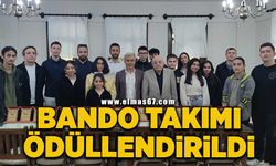 Bando takımına teşekkür plaketi verildi