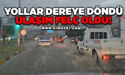 Yollar dereye döndü ulaşım felç oldu