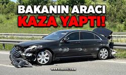 Bakanın aracı kaza yaptı!