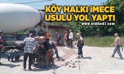 Köy halkı imece usulü yol yaptı