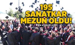 195 sanatkar mezun oldu