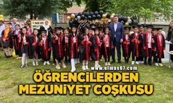 İlkokul öğrencilerinden mezuniyet coşkusu