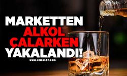 Marketten alkol çalarken yakalandı