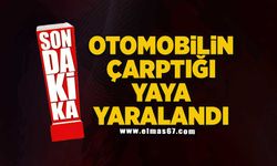 Otomobilin çarptığı yaya yaralandı