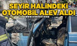 Seyir halindeki otomobil alev aldı!