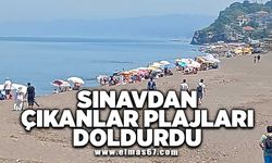 Sınavdan çıkanlar plajları doldurdu