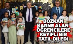 Bozkan, karne alan öğrencilere keyifli bir tatil diledi