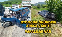 Otomobil önündeki araca çarptı: 2 yaralı