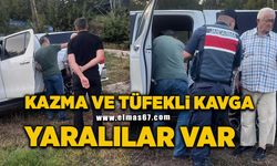 Kazma ve tüfekli kavga: 2 yaralı