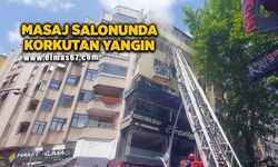 Masaj salonunda korkutan yangın