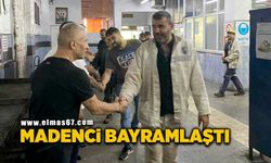 Üzülmez'de madenci bayramlaştı