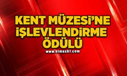 Kent Müzesi’ne işlevlendirme ödülü verildi