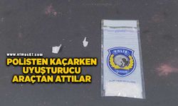 Dur ihbarına uymadılar araçlarındaki uyuşturucu atıp kaçtılar