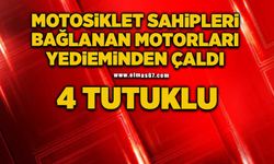 Motosiklet sahipleri, bağlanan motorlarını yedieminden çaldı