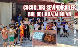 Çocukları sevindirdiler: Bol bol dua aldılar