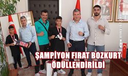 Türkiye şampiyonu Fırat Bozkurt ödüllendirildi