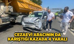 Cezaevi mahkum aracının da karıştığı zincirleme kazada 4 yaralı