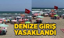 Sahillerde denize giriş yasaklandı