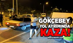 Gökçebey yol ayrımında kaza!