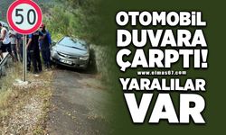 Otomobil duvara çarptı! Yaralılar var