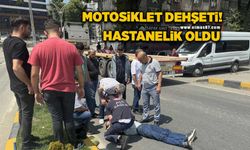 Motosikletin çarptığı yaya yaralandı