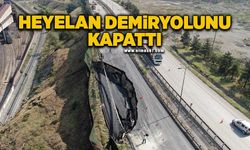 Karayolunda yaşanan heyelan demiryolunu da kapattı