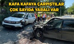 İki otomobil kafa kafaya çarpıştı: 5 yaralı