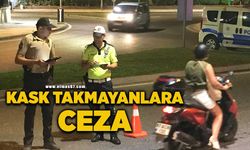 Kask takmayanlara ceza kesildi