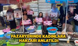 Jandarmadan pazaryerinde kadınlara hakları anlatıldı