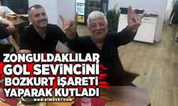 Zonguldaklılar gol sevincini bozkurt işareti yaparak kutladı