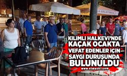 Kilimli Halkevi’nde kaçak ocakta vefat edenler için saygı duruşunda bulunuldu