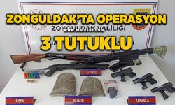 Zonguldak’ta eş zamanlı operasyon: 3 tutuklu