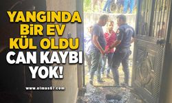 Yangında bir ev kül oldu: Can kaybı yok!