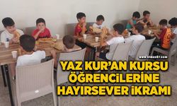 Yaz Kur’an Kursu öğrencilerine hayırsever ikramı