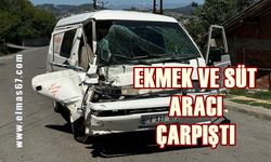 Ekmek ve süt araçları çarpıştı!