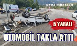 Otomobil takla attı: 2'si çocuk 5 yaralı