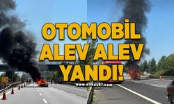 Otomobil alev alev yandı!