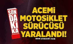 Acemi motorsiklet sürücüsü yaralandı