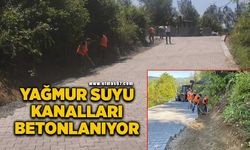 Yağmur suyu kanallarına beton dökülüyor