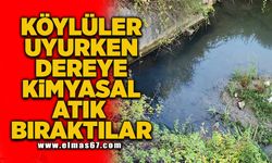 Köylüler uyurken dereye kimyasal atık bıraktılar