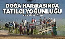 Doğa harikasında tatilci yoğunluğu!