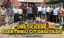 Üreticilere elektrikli çit dağıtıldı!