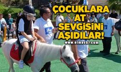 Çocuklara at sevgisini aşıladılar!