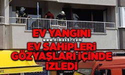 Ev yangını! Ev sahipleri gözyaşları içinde izledi!