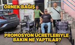 Promosyon ücretleriyle aldıkları tekerlekli sandalyeyi bağışladılar