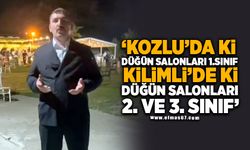 'Kozlu'daki düğün salonları 1.sınıf, Kilimli'deki düğün salonları 2.ve 3. sınıf'